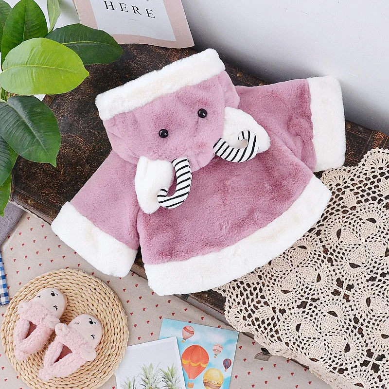 Baby Girl\'S New Winter Coat Is Warm And Cute With A Sheep Horn Hooded Sweater And A Shawl Suitable For 0-3 Years Old