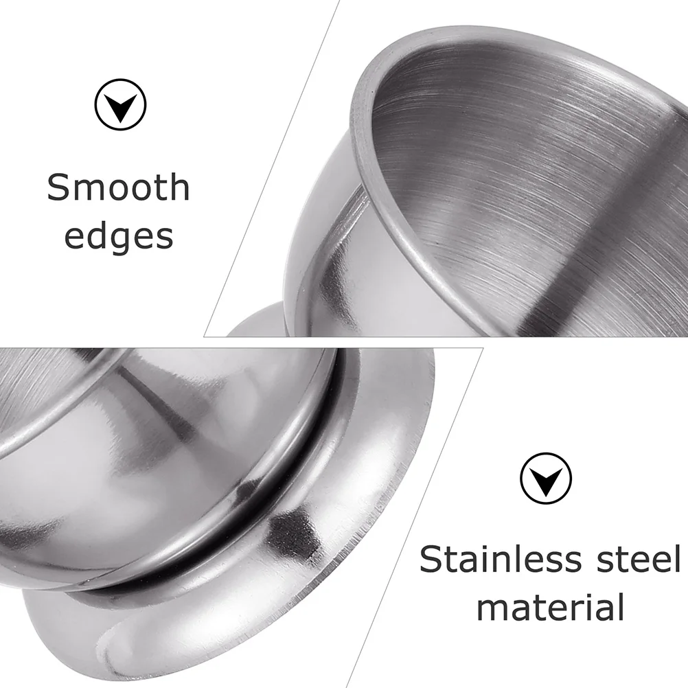 

2Pcs Stainless Steel Small Tea Cup Portable Metal Drinking Cup Household Stainless Tea Ware for Hot Cold Drinks