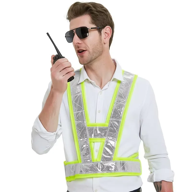 Adult Universal  Safety Vests  Strap Security Traffic Warning Vest t Working Running Cycling Vest Jacket