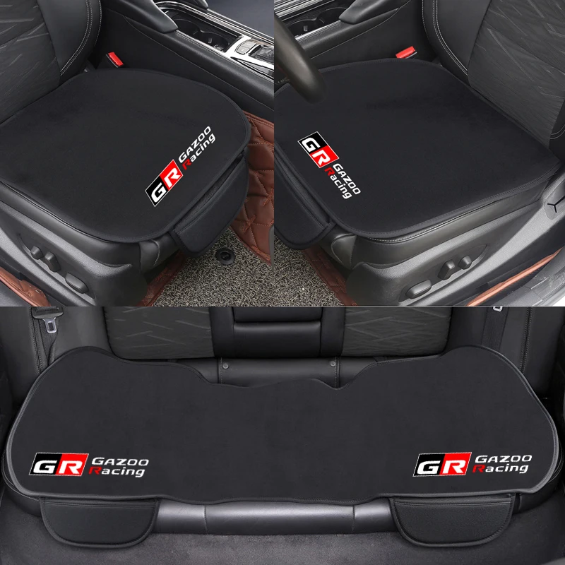 

Car Seat Cushion Non-Slip Cover Velvet Plush For Toyota Gr Sport Gazoo Racing Rav4 C-Hr Prado Camry Mirai Avensis Prado Crown