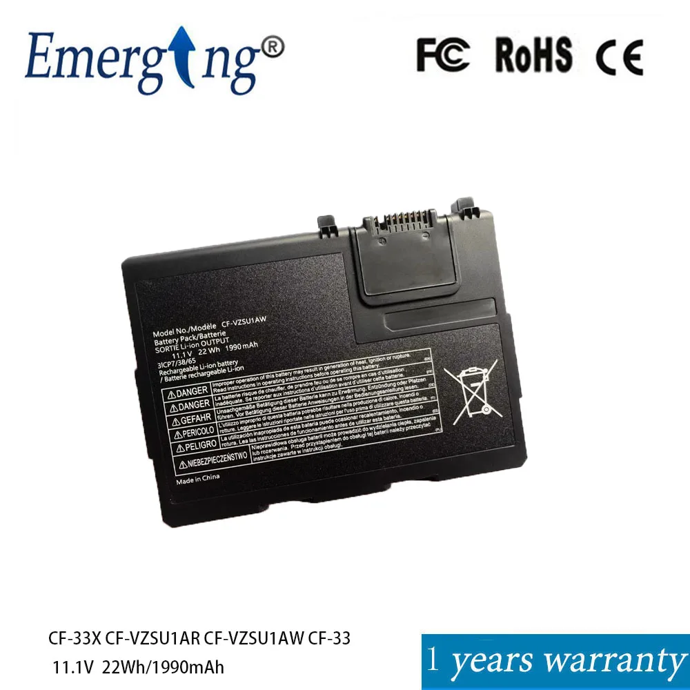 

Emerging Battery CF-VZSU1AW CF-VZSU1BW For PANASONIC ToughBook CF-33 CF33 11.1V 22Wh 1990mAh
