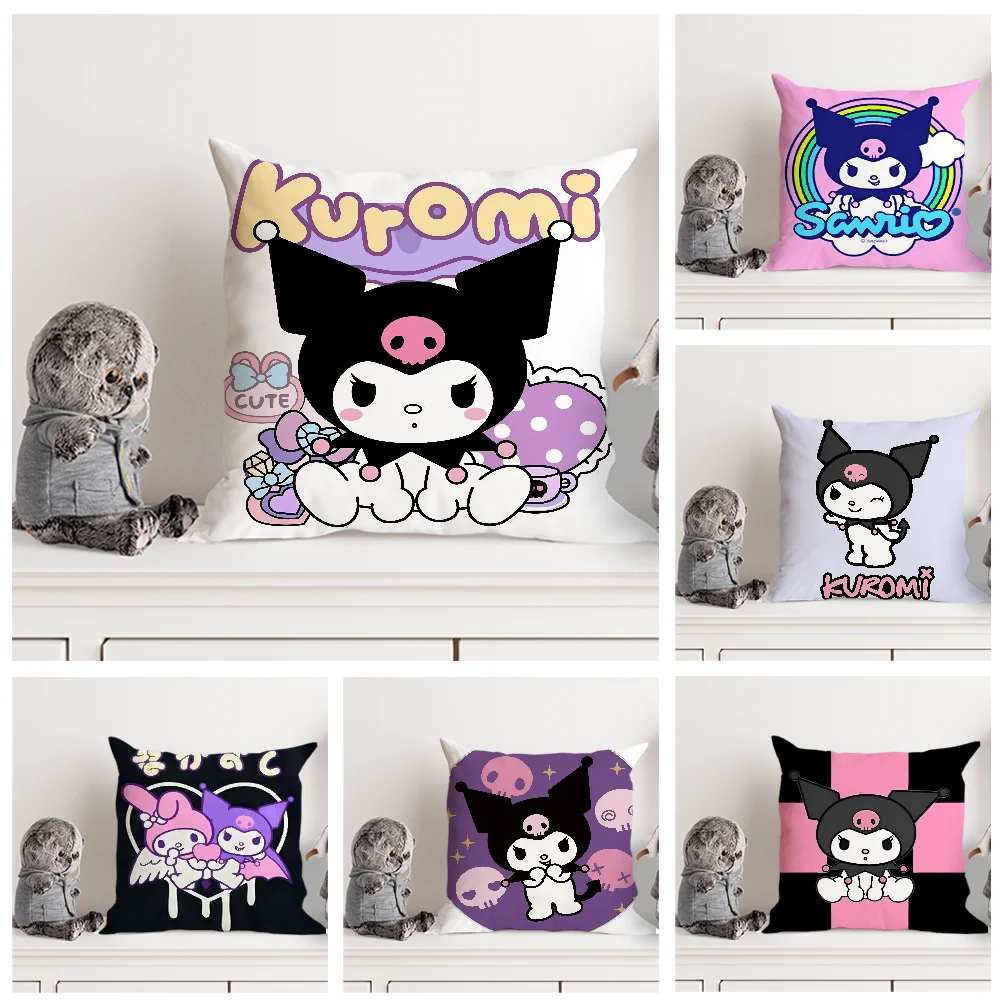 K-KuromieS Pillow Case Double Sided Printed Cushion Cover Soft Short Plush Sofa Decorative Home Decoration