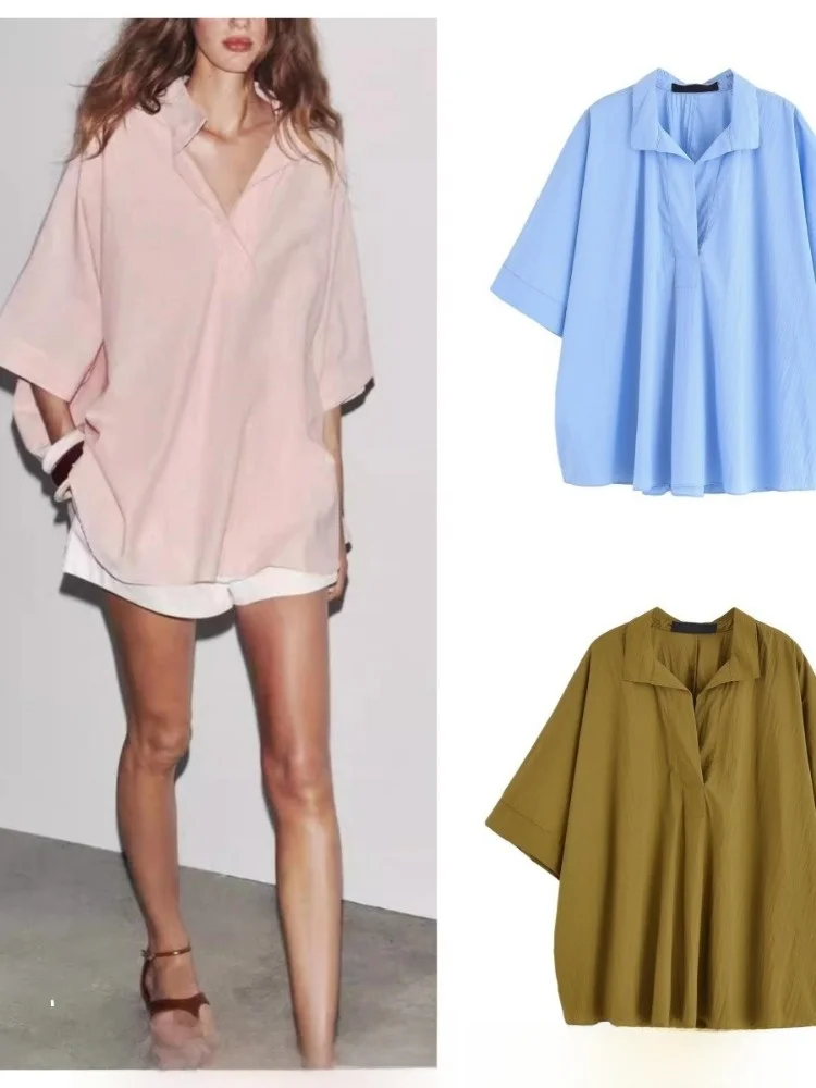 

Удобная легкая повседневная свободная посадка с верхом Five Sve irt для женщин, осень 2022, дышащая тонкая полиэфирная ткань