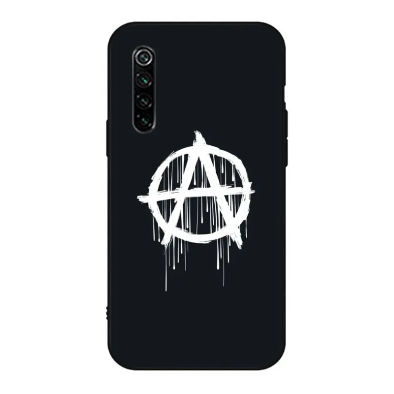 Anarchie Symbol Handy hülle für Realme GT 2 9i 8i 7i Pro x50 x2 c35 c21 c20 c11 c3 schwarz Soft Phone Cover Funda