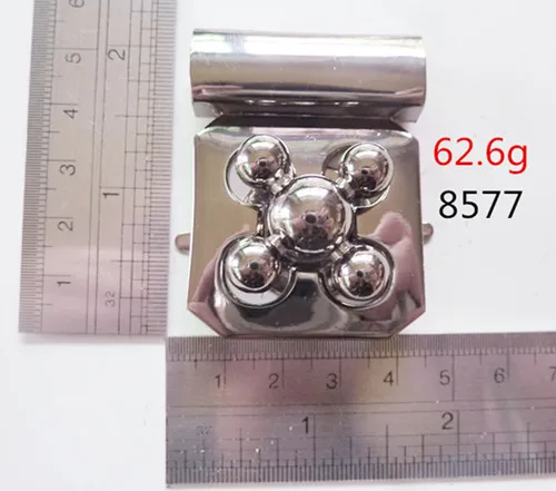 10pcs Nice flower shape silver nickel finished color metal lock for bag,small quantity in wholesale price