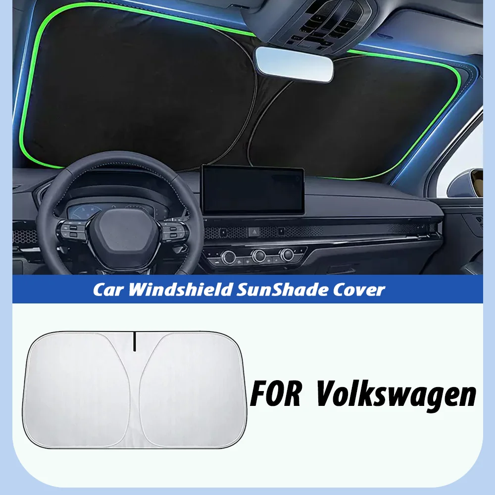 For Volkswagen VW 4motion T-roc R Passat Golf Tiguan Jetta Car Windshield Sun Shade Covers Visors Front Window Protector Parasol