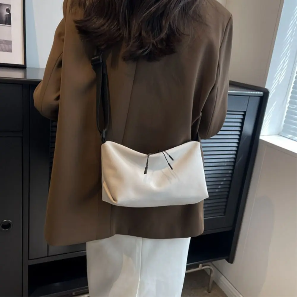 Trendy Multi-functional Zipper Crossbody Bag Niche Design Nylon Shoulder Bag Korean Style Solid Color Small Phone Bag Women