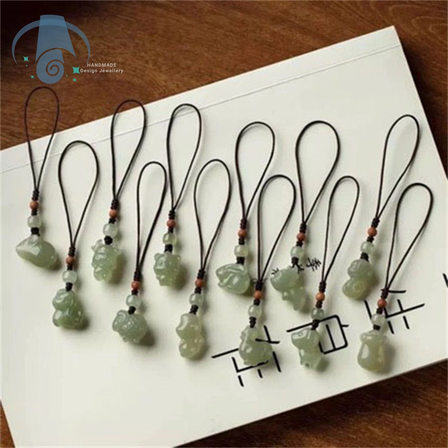 Natural Hetian Jade Snake Zodiac Phone Charm Qing Shui High Density Real Jade Birth Year Protection Lucky Amulet For Women Men