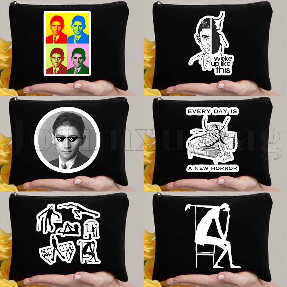 

Franz Kafka Metamorphosis Woke Up Like This Quotes Book Drawings Art Gifts Canvas Cosmetic Makeup Bag Pencil Case Zipper Pouch