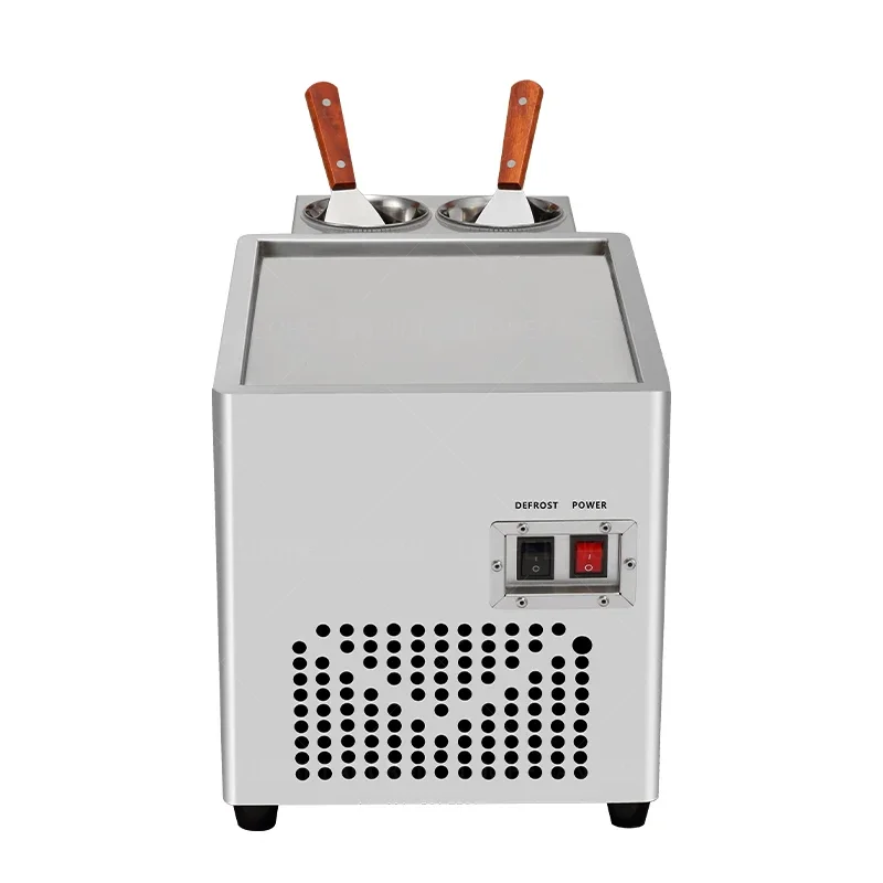 

220V Small Cold Frying Pan Ice Cream Roll Machine Manufacturer Fried Yogurt and Yogurt Roll Machine