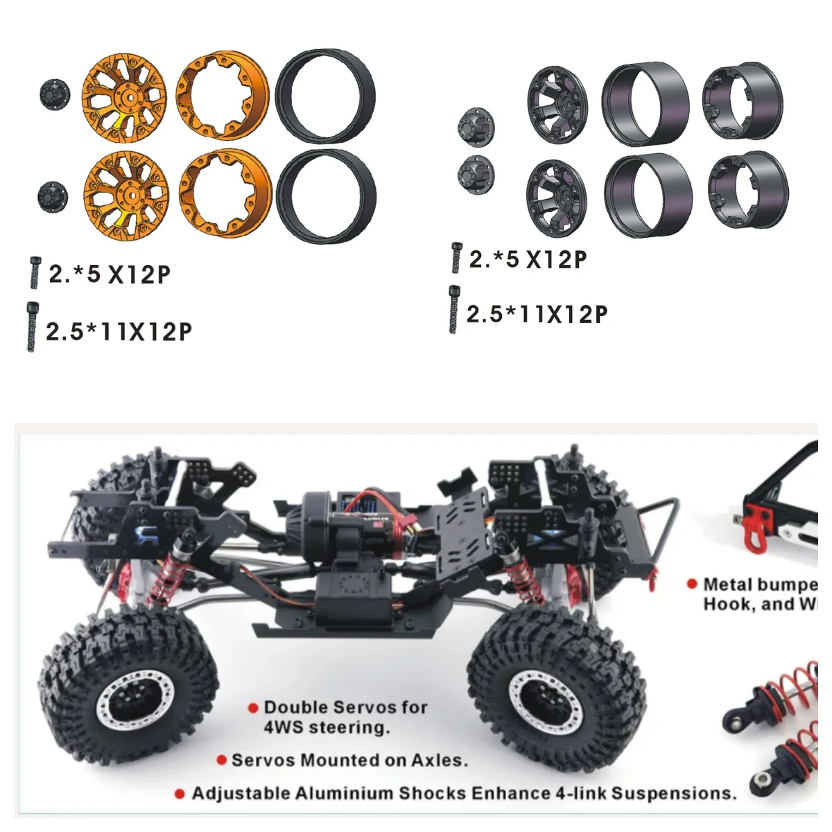 

RGT Spare Parts R86324 R86325 R86326 R86327 R86350 For EX86181 EX86120 1/10 RC Remote Control Car Professional Crawler