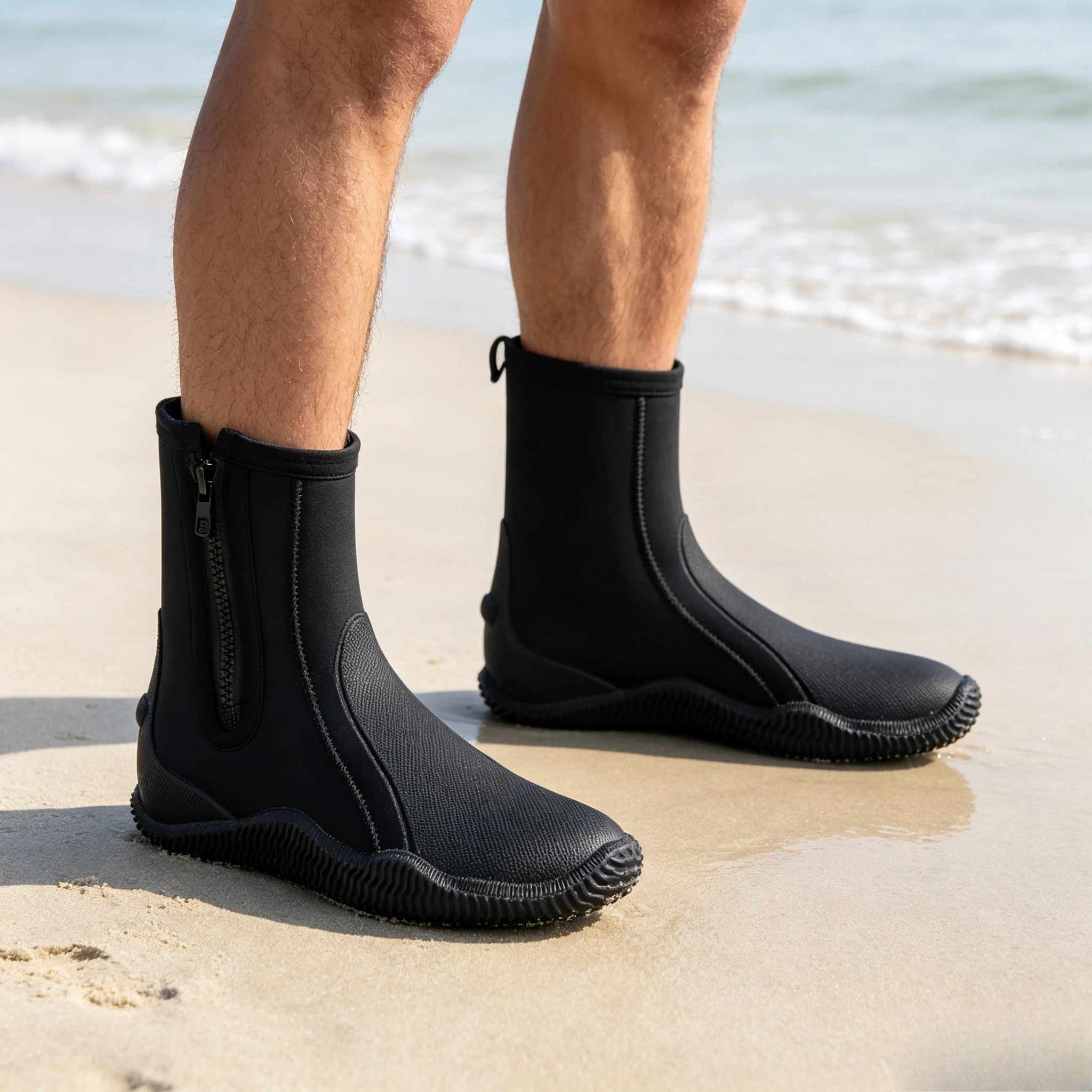 5mm Neoprene Water Boots, Anti-Slip Cut&Puncture Resistant Wetsuit Shoes,Lightweight Warm Footwear for Swimming Surfing Floating