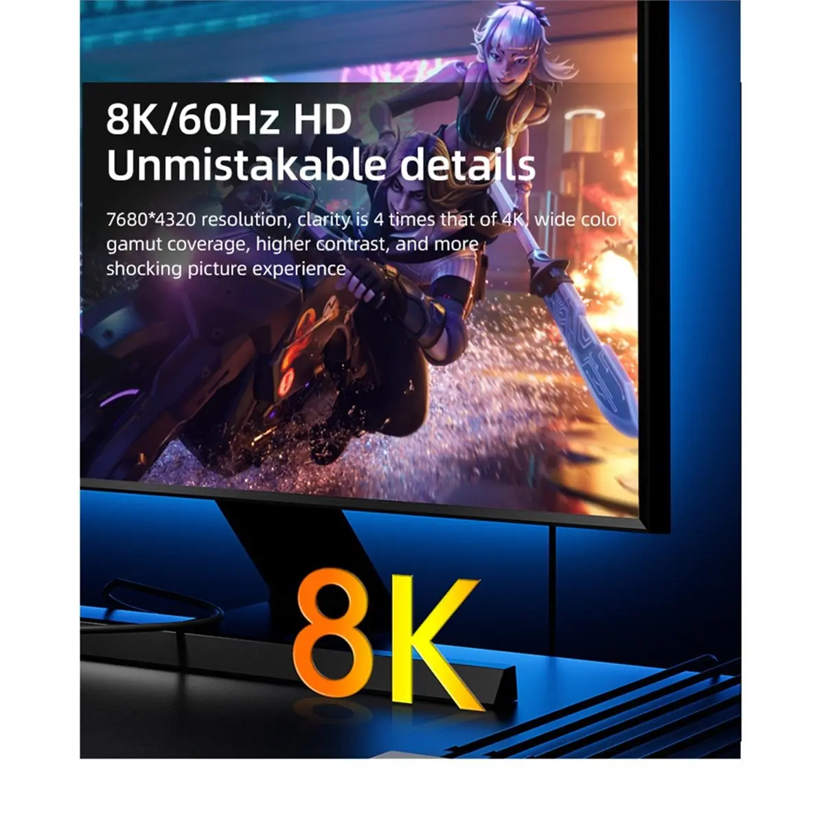 fitfit 4K 240Hz 5 in 1 Out - 8K@60Hz HDMI-Compatible Splitter with Remote, HDR10+, HDMI-Compatible 2.1, 3D, CEC, HDR, HDCP 2.3