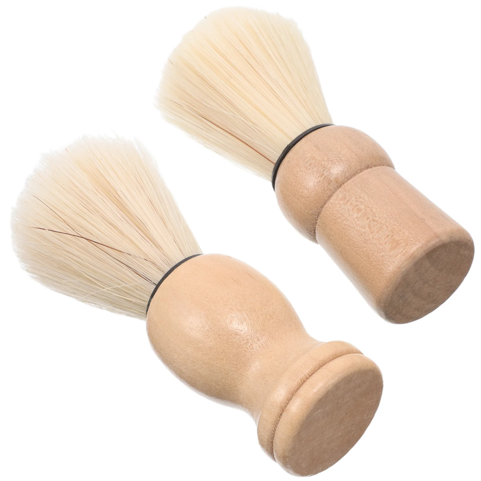 

2 Pcs Beard Brush Travel Hair with Handle Mens Shaving Cream Mustache for Portable Hairbrush