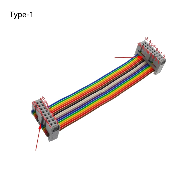 FC/DC3-10P/16P/20/26/30/34/40 Pin 2.54MM Pitch Flat Ribbon Male To Female PATA Hard Drive IDE Data Extension Cable Verleng Kabel