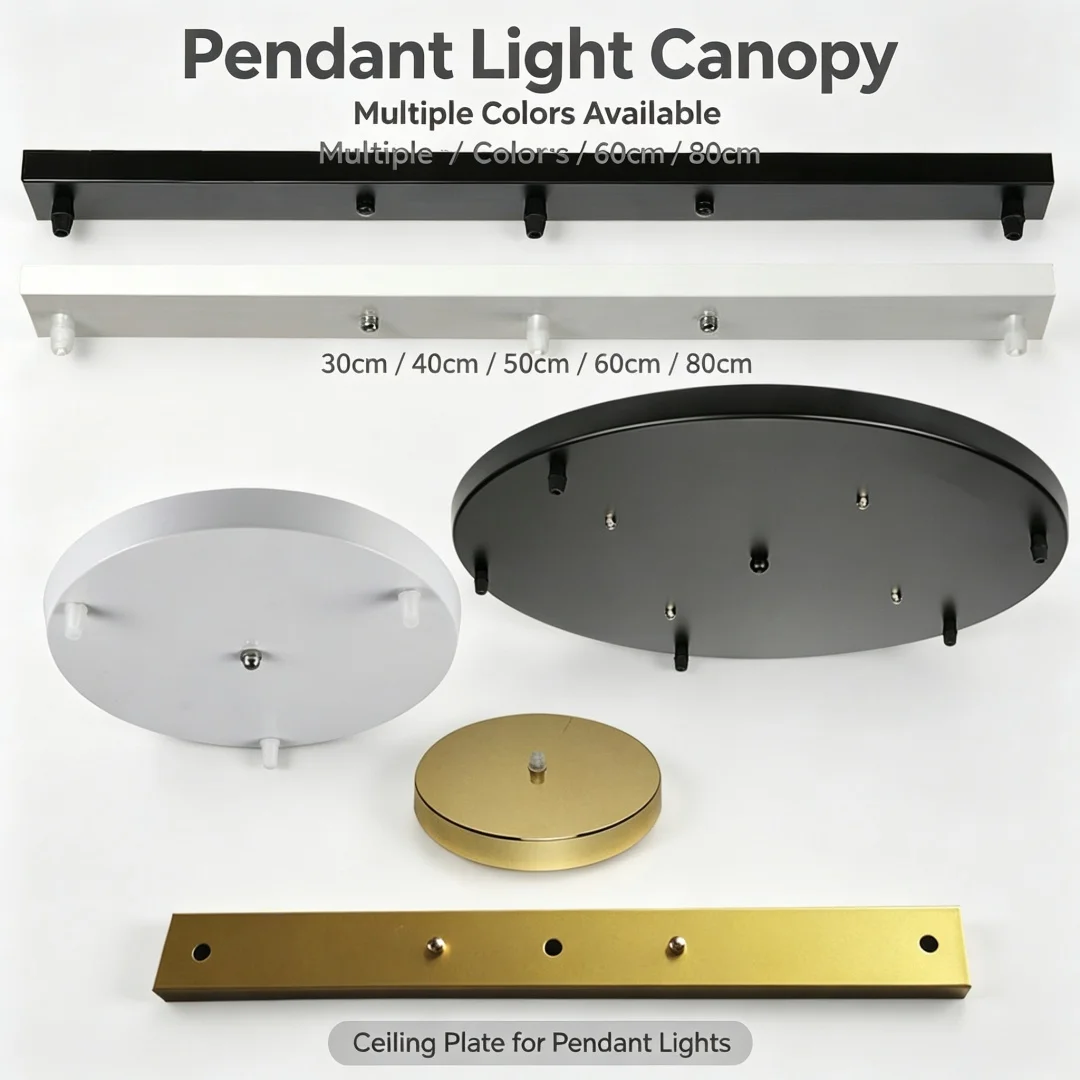 Chandelier Lamp Base Accessories Suspension Installation Customized hole Gold Silver White Black