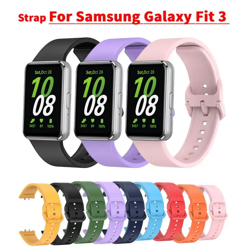 حزام ساعة ذكية من السيليكون لسامسونج جالاكسي فيت 3 ، سوار ساعة بديل مقاوم للماء ، سوار ساعة ذكي ، ملحقات Fit3