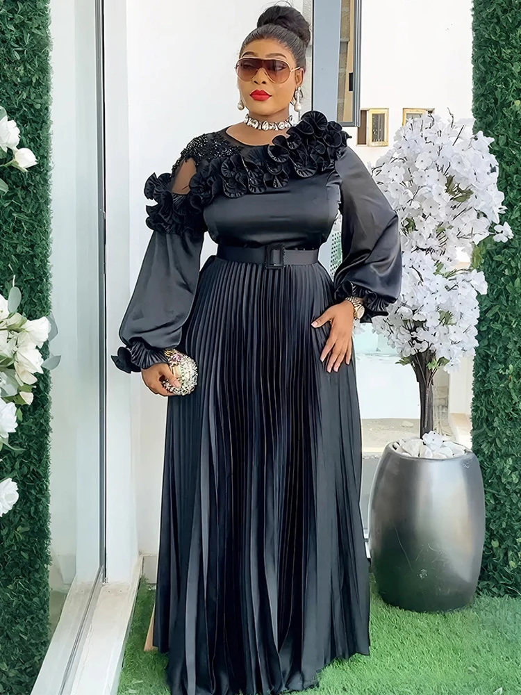 فساتين سهرة طويلة أنيقة للنساء لحفلات الزفاف فساتين حفلات أفريقية Dashiki ملابس مقاس كبير فستان ماكسي رداء أفريقي نسائي