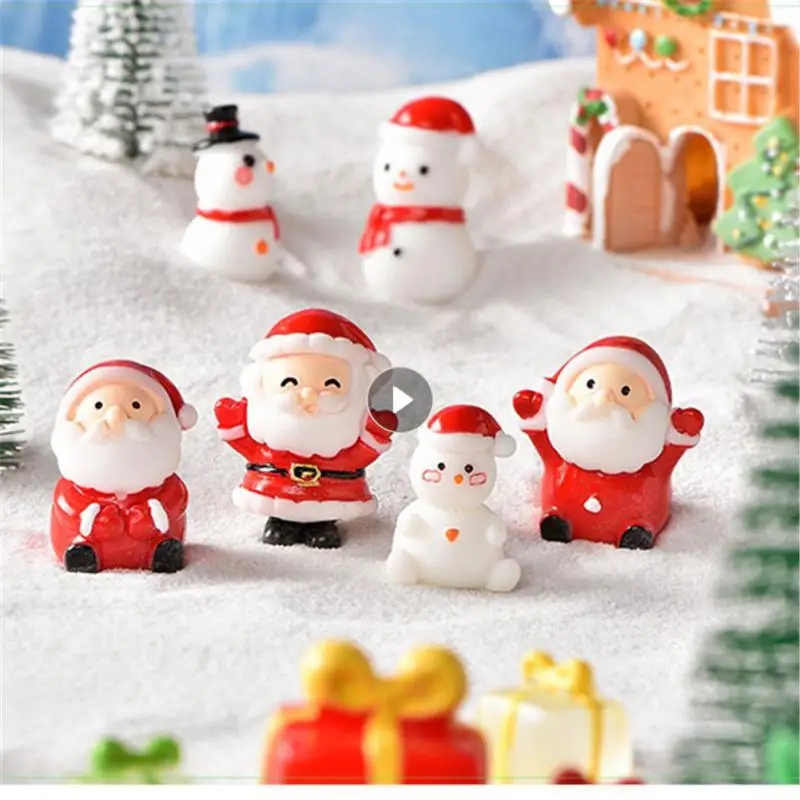 Resin Santa Claus Ornaments Merry Christmas Decorations 2022 Christmas Gifts Home Miniatures Noel Navidad New Year 2023