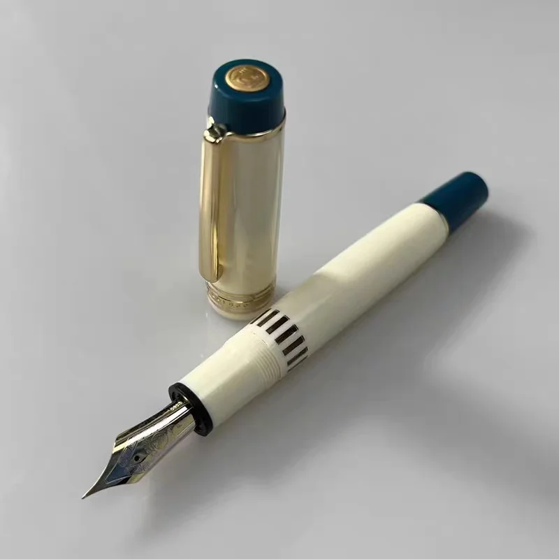 جديد الأبيض WingSung/JUNL 630 كبير الراتنج المكبس قلم حبر N0.8 Iraurita EF/F/M/B بنك الاستثمار القومي مكتب الأعمال الكتابة قلم حبر أفضل هدية #2