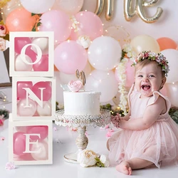 Boîte à Ballons en Forme de Lettres de 25cm, Décor d'Anniversaire de 1 An, Décoration de ixPréChristophe pour Enfants Garçon et Fille