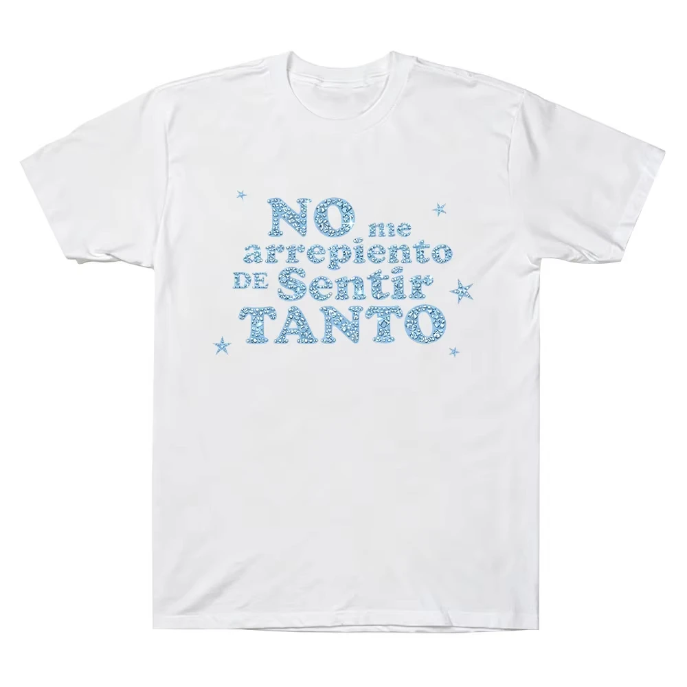 Karol G Album NO ME ARREPIENTO DE SENTIR TANTO Graphic Print T-Shirt Men Women O-neck Cotton Streetwear Fashion Oversized Top