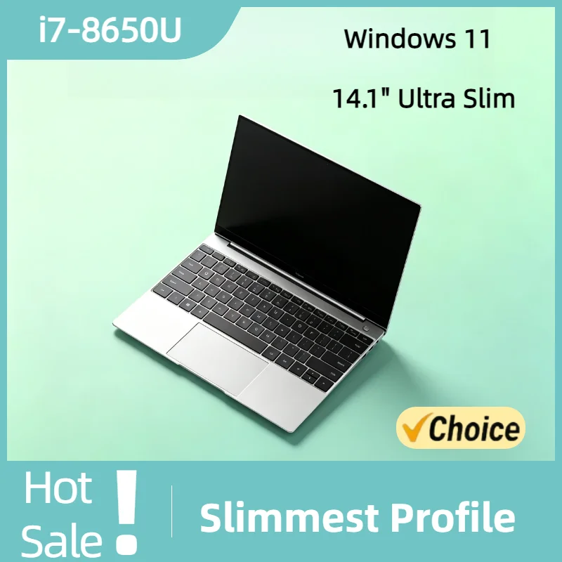 2026 14.1 Inch Ultra Slim Laptop Intel Core i7 8650U 32GB RAM 2TB SSD Windows 11 Gaming Gamer Office Notebook 1920x1080 HD