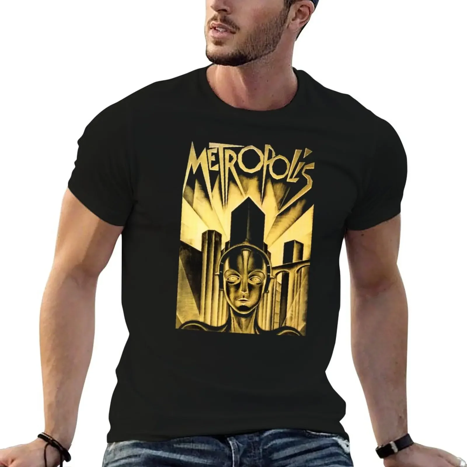 Metropolis (1927) - Artwork T-Shirt shirts graphic tee man t shirt sweat t shirt men 100℅ cotton