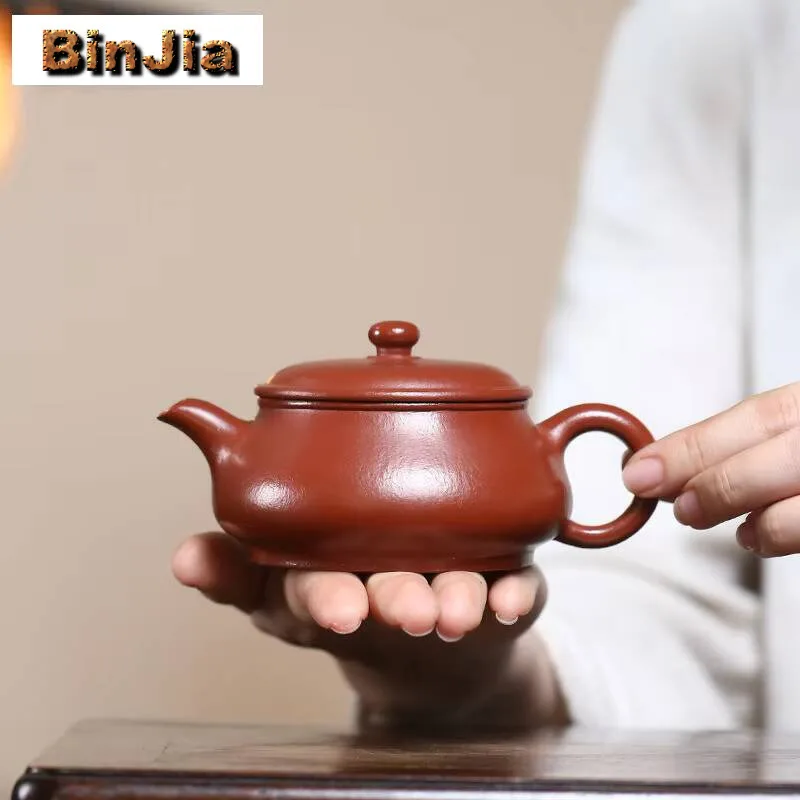 

160Ml Creative Yixing Purple Clay Teapots Handmade Open Oven Pot Raw Ore Zhu Mud Kettle With Infuser Zisha Tea Set Tableware Cha