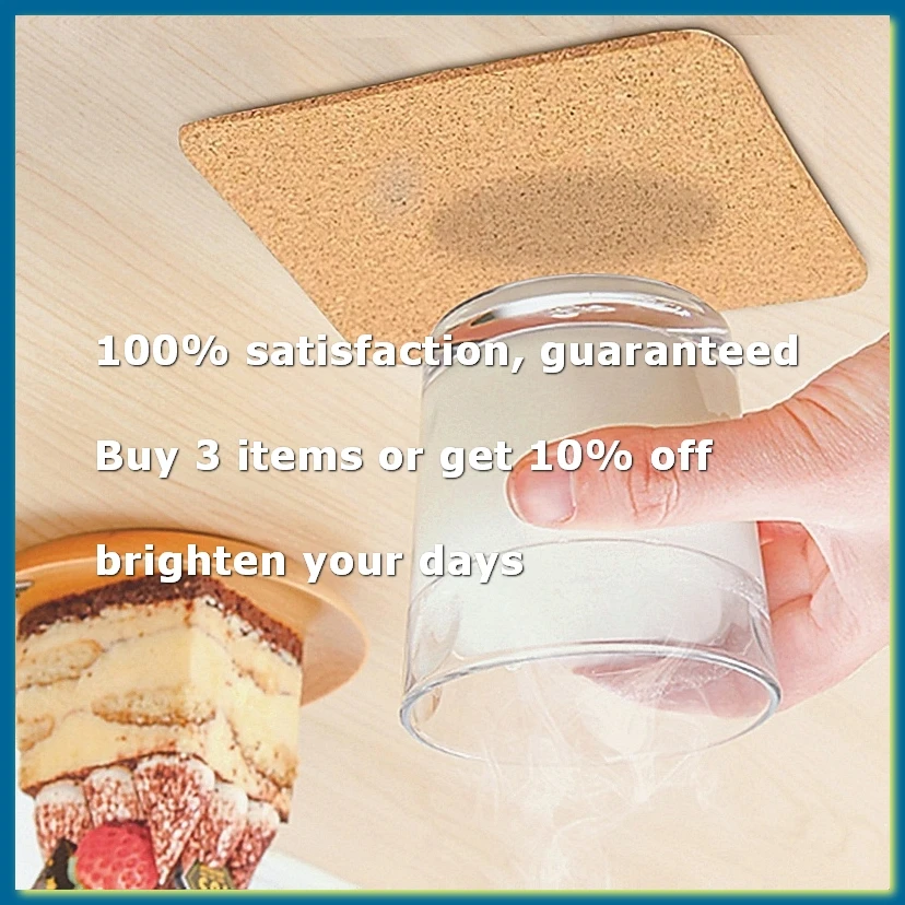 Self-Adhesive Cork Coasters,Cork Mats Cork Backing Sheets for Coasters and DIY Crafts Supplies (50, Square)