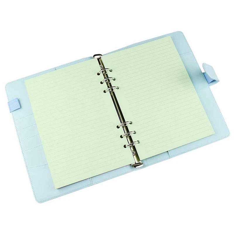 A5 Colorful 6-Hole Punched Ruled Refills Inserts For Organizer Binder, 5-Color Loose Leaf Planner Filler Paper,100Sheets