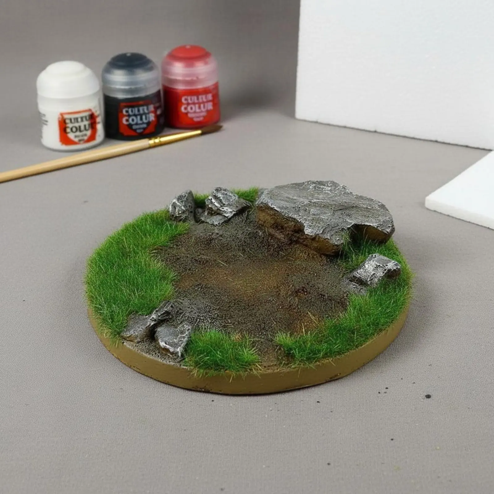 Resin Scene Base Detailed Scenery Mini Display Platform Miniature Scene Platform Handmade Look Collectible Decoration