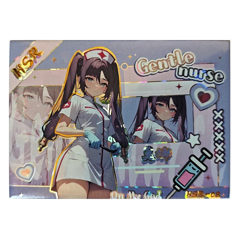 Anime Goddess Story Rare HSR Refractive Flash Cards Furina Lynette Yelan Ganyu Toys for boys Collectible Cards Birthday Gifts