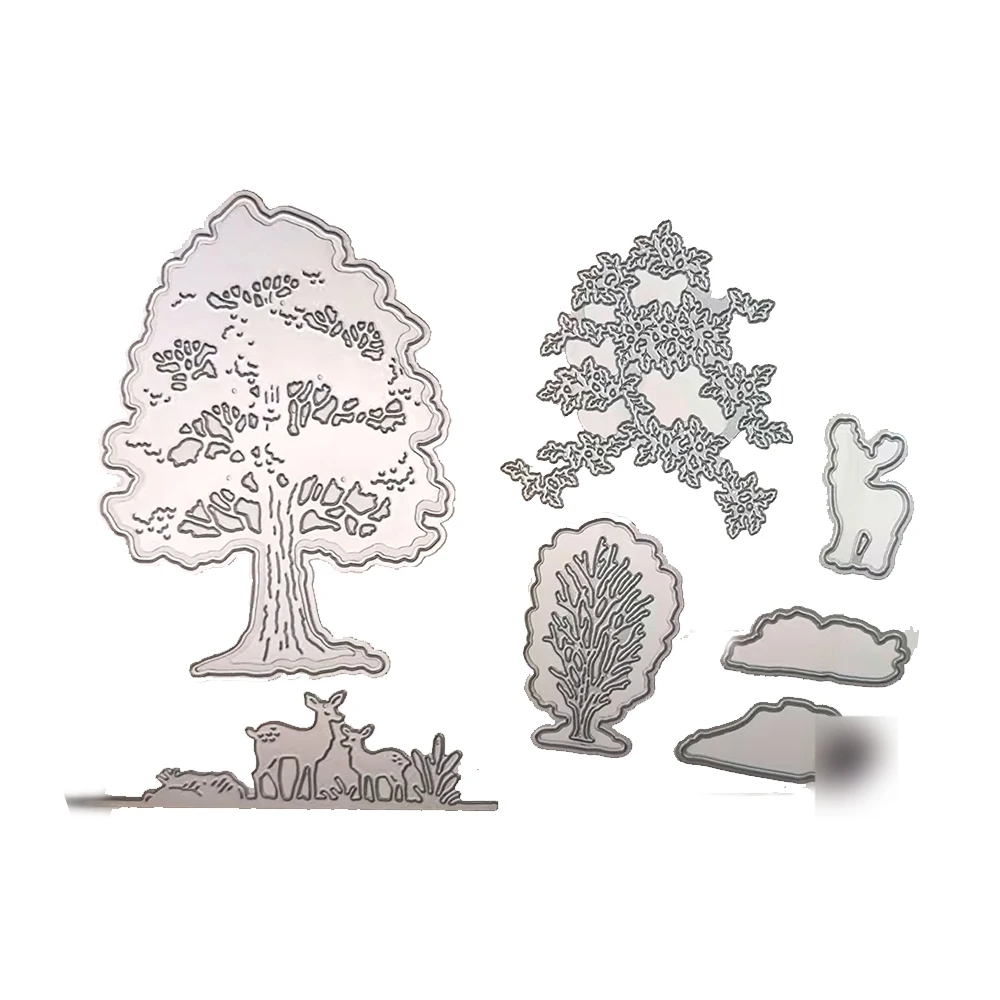 Squirrel Tree Leaf Metal Cutting Dies for DIY Birthday Greeting Card Scrapbooking Handmade Holiday Gift Christmas 2025 New
