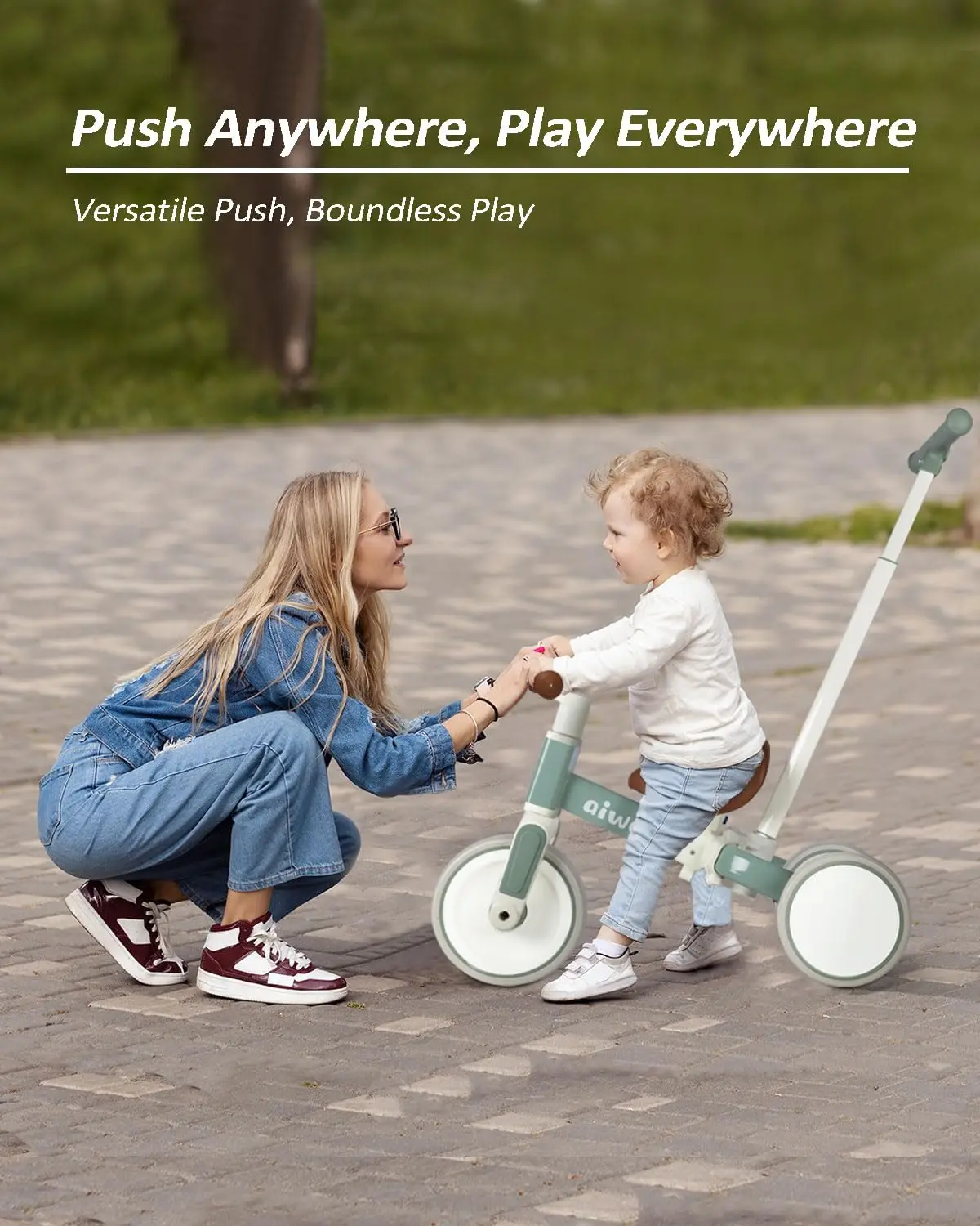 5in1 Tricycle for Toddlers 1-3, Toddler Balance Bike for 1 to 4 Year Old Kids Boys Girls First Gift, Ride-on Toys Toddler Bike w