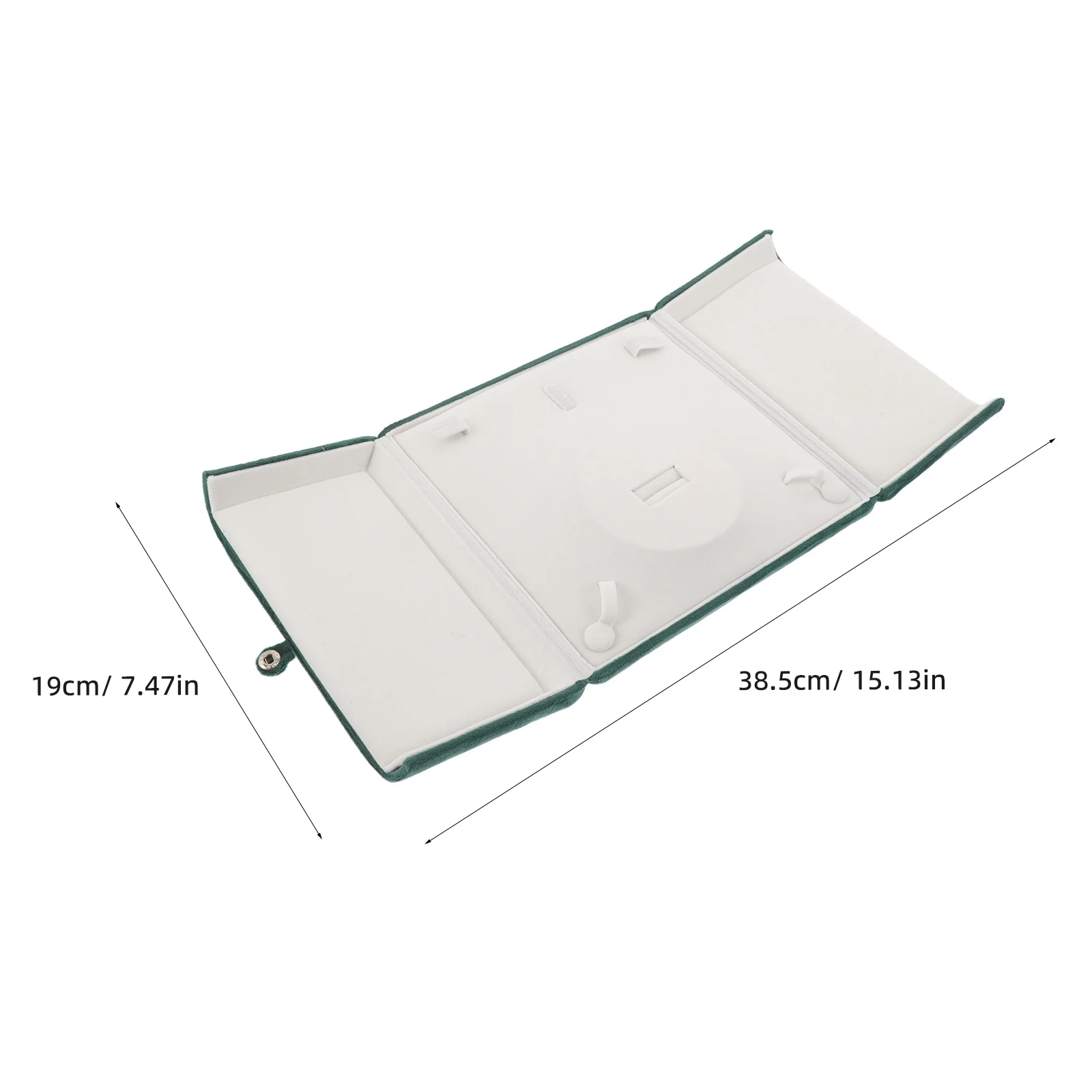 Soft Lint Double-Opening Jewelry Box Elegant Vintage Style Organizer for Rings Necklace Jewelry Storage Portable Lightweight