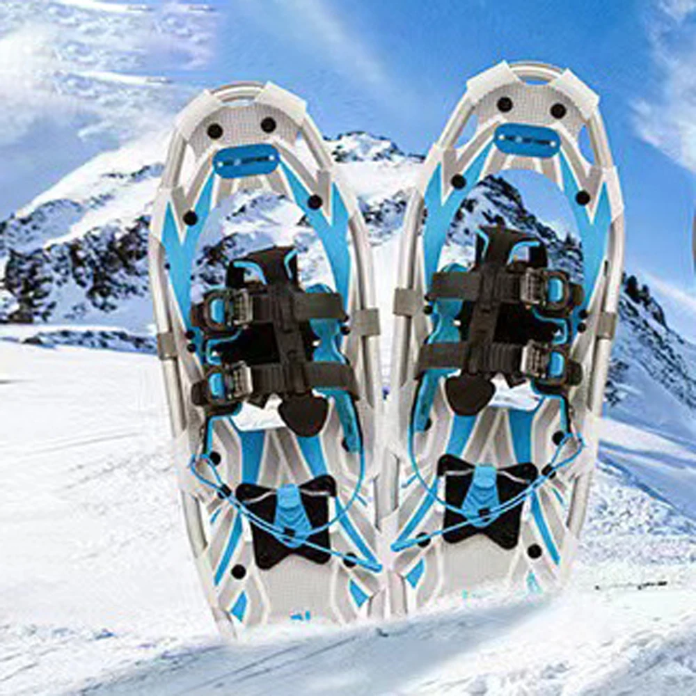 

Light Weight Snowshoes Set Outdoor Snowfield Walking Shoes Aluminum Alloy AntiSlip Adjustable SnowMountain Shoes