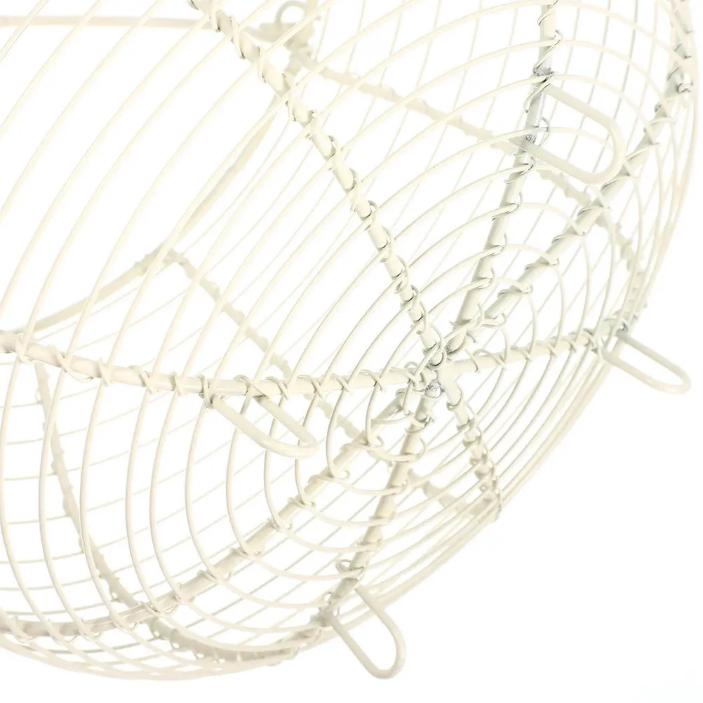 2 قطعة سلك البيض سلة مقبض مزرعة ريفي المعادن الفواكه الخضروات سلة التخزين حامل البيض الطازج كونترتوب المطبخ #3