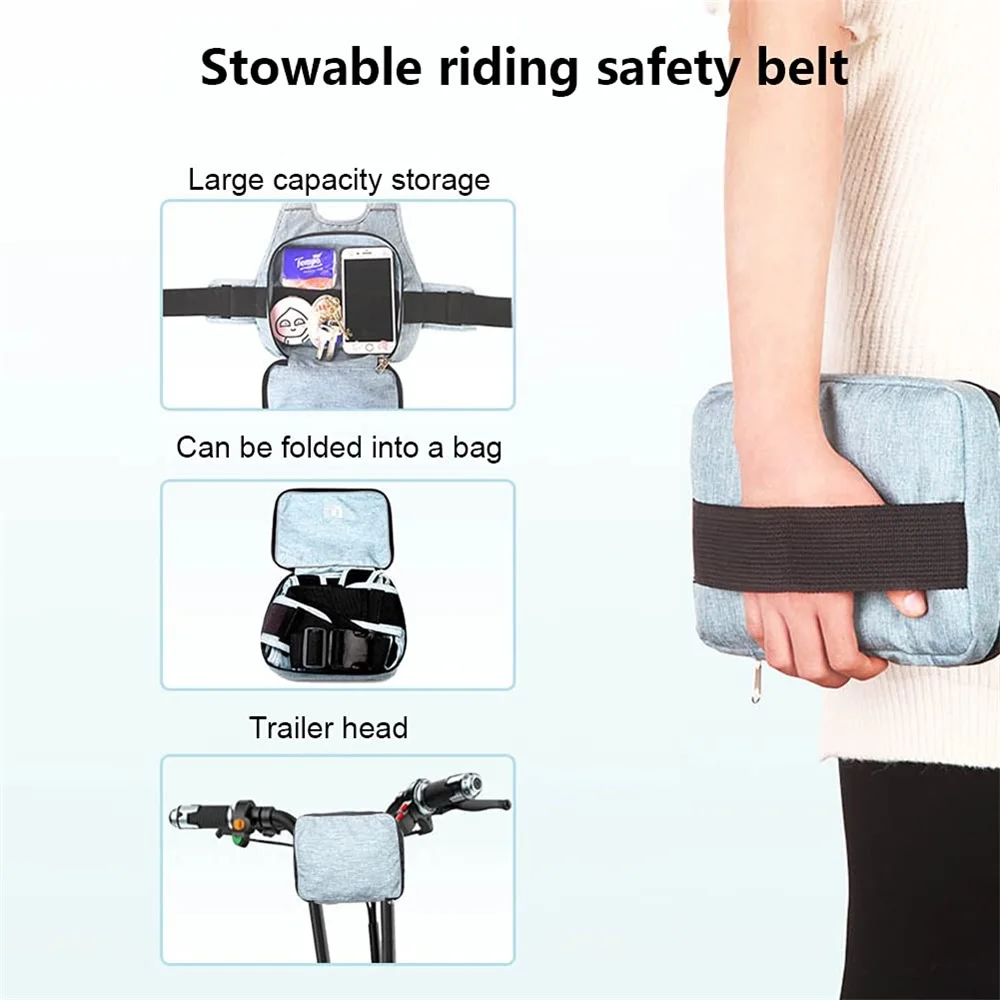 Universal Motorcycle Safety Belt For Kids Toddlers Breathable Shoulder Straps Seat Harness Adjustable Child Reflective Design