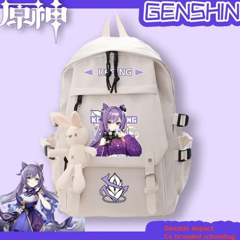 

Genshin Impact Anime Cosplay Students School Bag Backpack Klee Cartoon Bookbag Laptop Travel Rucksack Outdoor Girls Boys Gifts