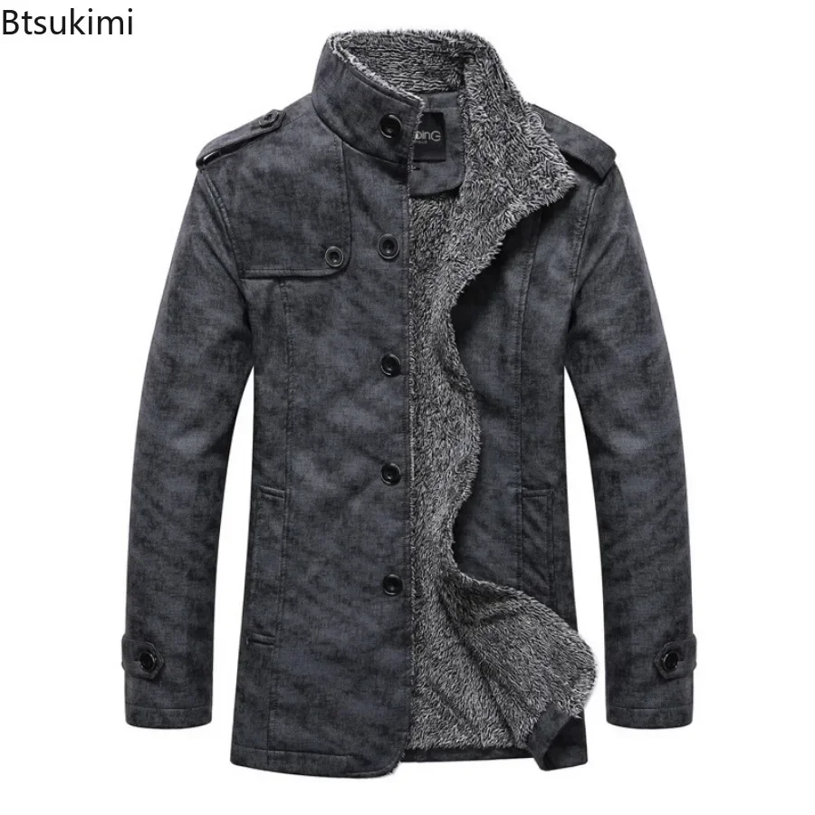 Nieuwe 2025 Mannen Leren Jasje Slanke Plus Fleece Jas Mode Halflange Pu Leren Jas Streetwear Mannen casual Warme Bovenkleding