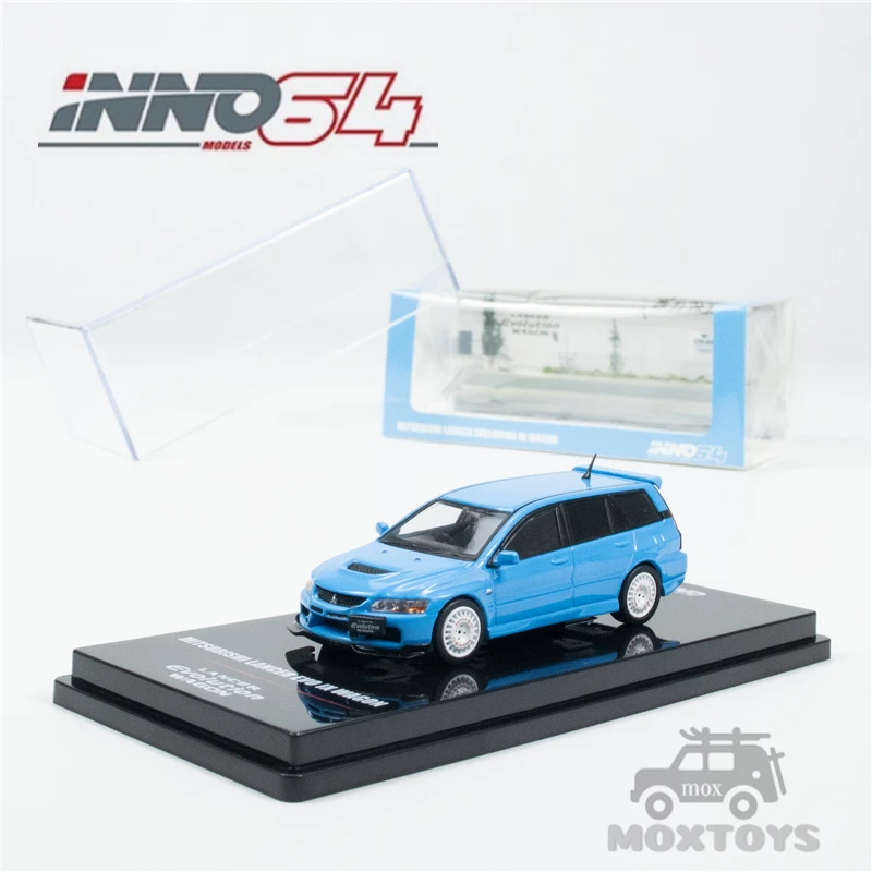 INNO 1:64 LANCER EVOLUTION IX WAGON BLUE Diecast Model Car