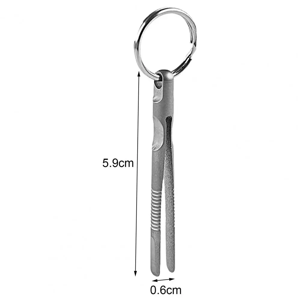 Practical Outdoor Pocket Titanium Alloy Tweezer Accessory Mini Tweezer Pocket Pick Up Clamping Tweezer for Outdoor