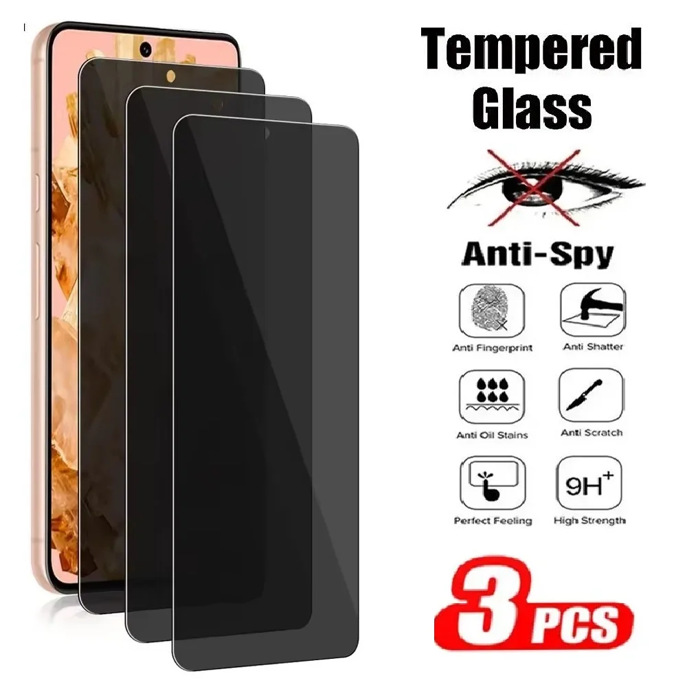 3Pcs Privacy Tempered Glass For Oppo Realme C2 3 2 5 6i X2 Pro Screen Protector