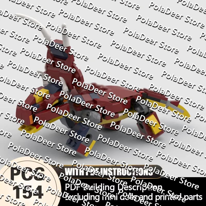 QWERT Creators Animal Series Model MOC Building Bricks Diabloceratops Modular Technology Gifts Holiday Assemble Children Toys