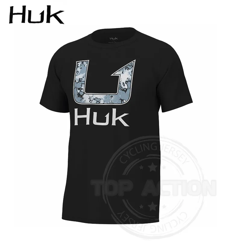 2023 Fishing Wear HUK Men Short Sleeve T Shirts Uv Protection Breathable Tops Jerseys Summer Fishing Apparel Camiseta De Pesca