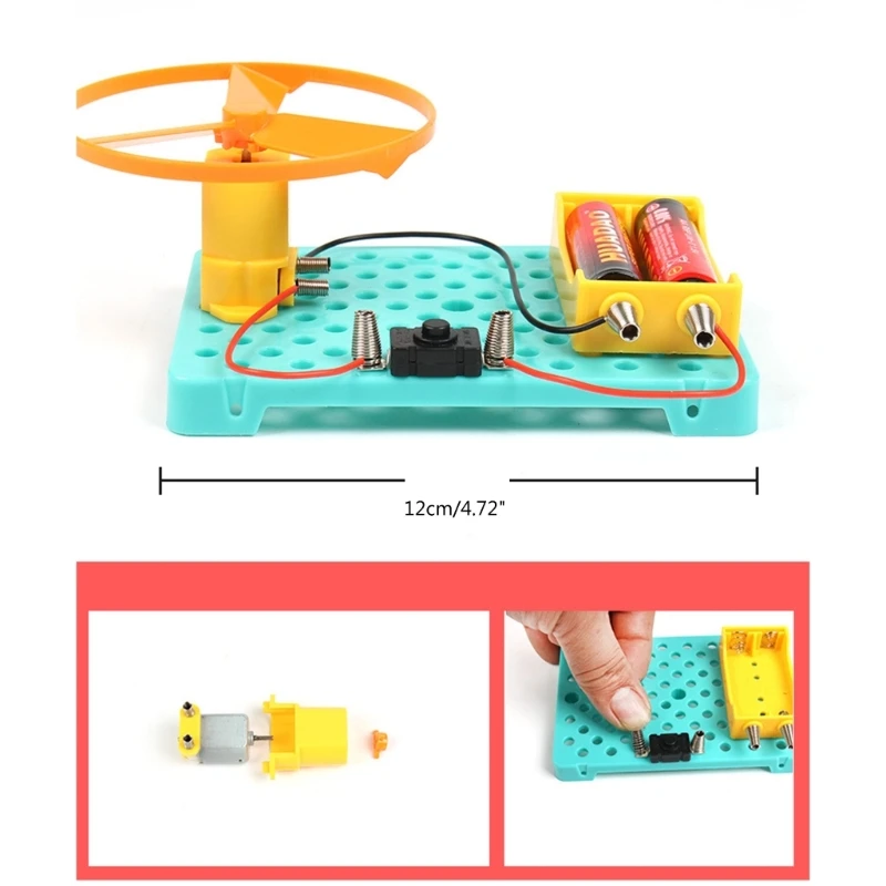 J6PA DIY wetenschapsexperimentset voor kinderen Circuit-leerkits STEM Fysiek speelgoed Serieel circuit en parallel circuit leren