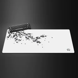 Japan Cherry Blossom XXL Mouse Pad Gray Laptops Gaming Deskmat Sakura Mousepad Anime Office Carpet Gamer Keyboard Computer Desks