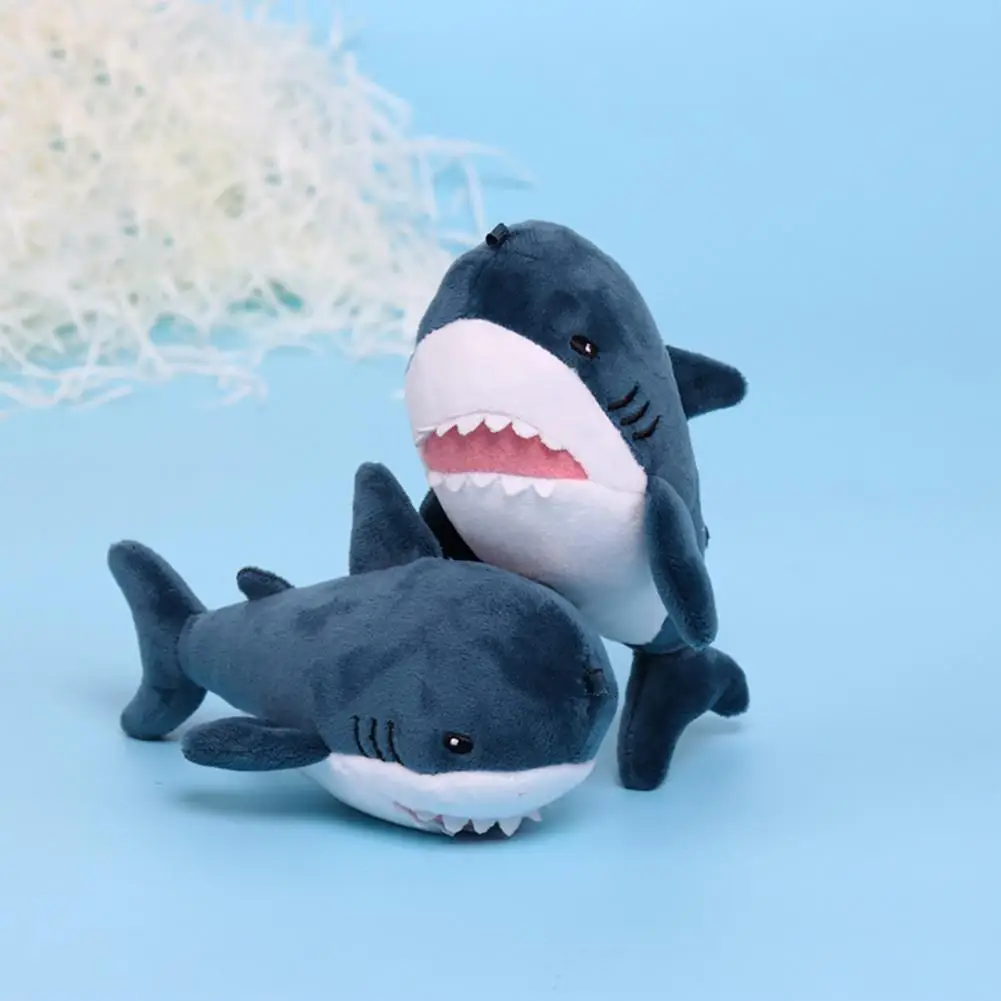 Key Holder Soft Cartoon Shark Shape Plush Creative Hanging Pendant for Bag Plush Toy Ornament Keyring Holder Jewelry Accessory