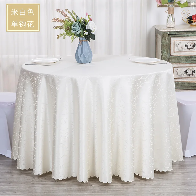 BFA4012-1+88301-ANew Tablecloth, No Wash, Anti Scald Plastic, Round Table Cloth, Round Dining Table Mat, Fabric